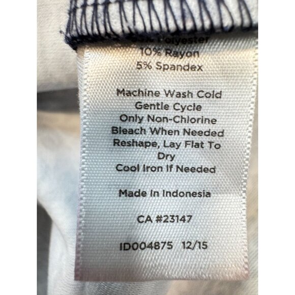 Talbots Womens Sleeveless A-Line Dress Size 2X Navy White Geometric Casual Chic - Picture 3 of 12